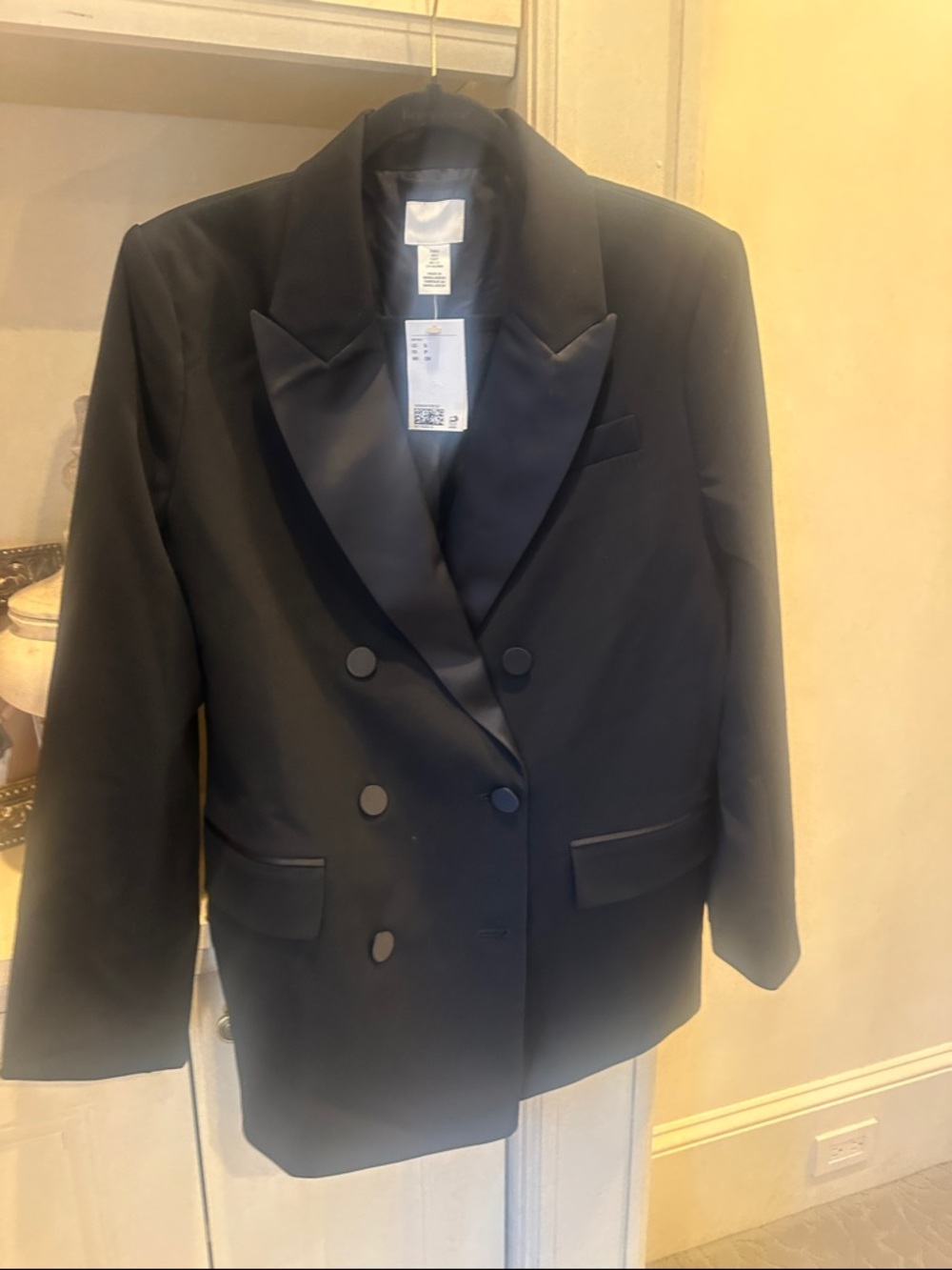 H&M OVERSIZED TUXEDO BLASER SUZE SMALL NEW WITH TAGS